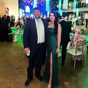 Maniju Sequin Ball Gown in Emerald Size L